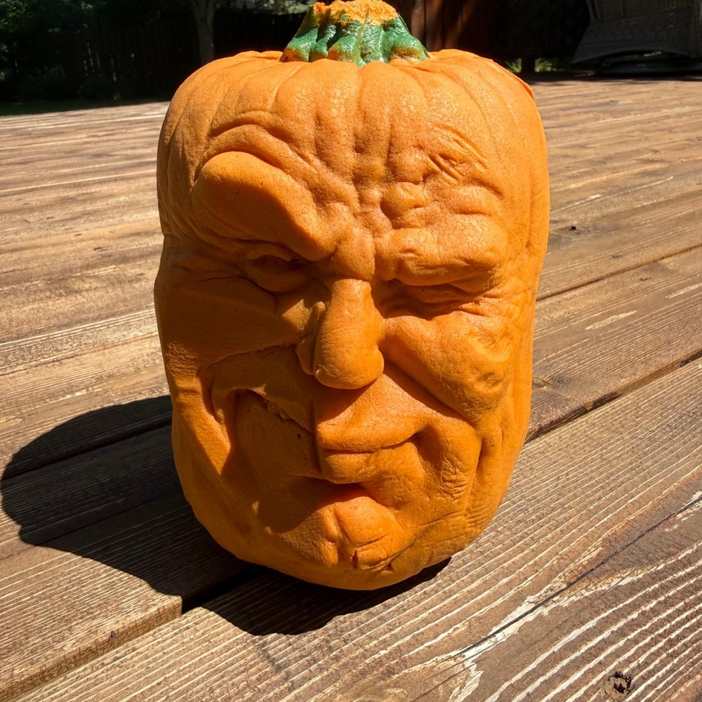 Vintage 80s Todd Masters Foam Pumpkin Oh Lantern Halloween Figurine Spooky RARE